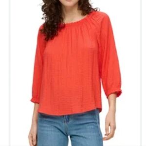 Universal Thread Vibrant Orange Red Blouse Sz.L